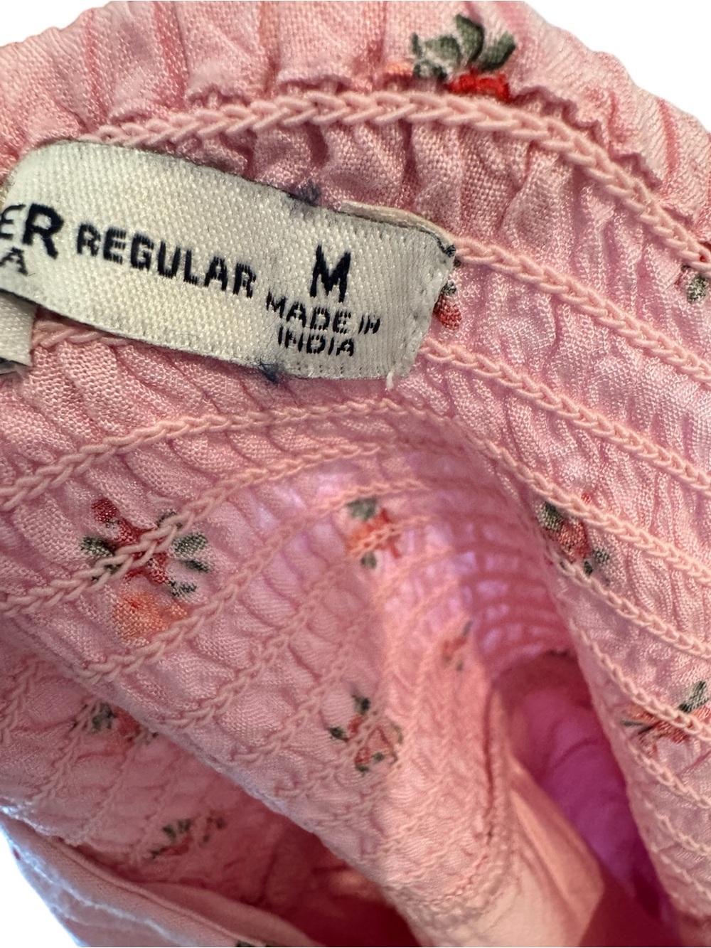 Hollister Pink Floral Smocked Tie-Strap Dress - Picture 7 of 7